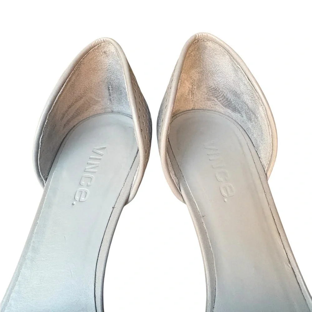 Vince Aurelian Gray Kitten Leather D’Orsay Heels I Size: 6.5M